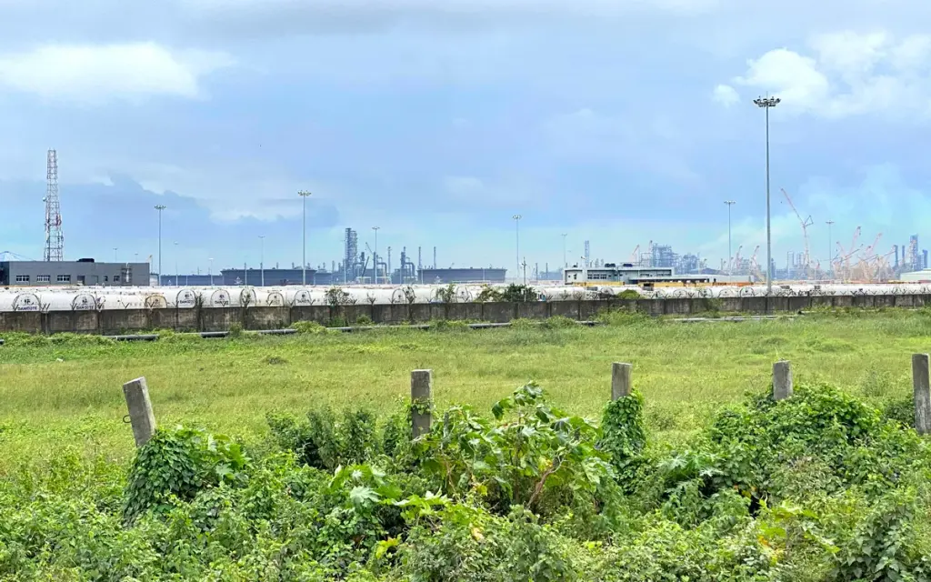 Vue de la raffinerie Dangote à Lagos au Nigeria