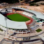 Vue aérienne du stade Laurent-Pokou à San-Pédro