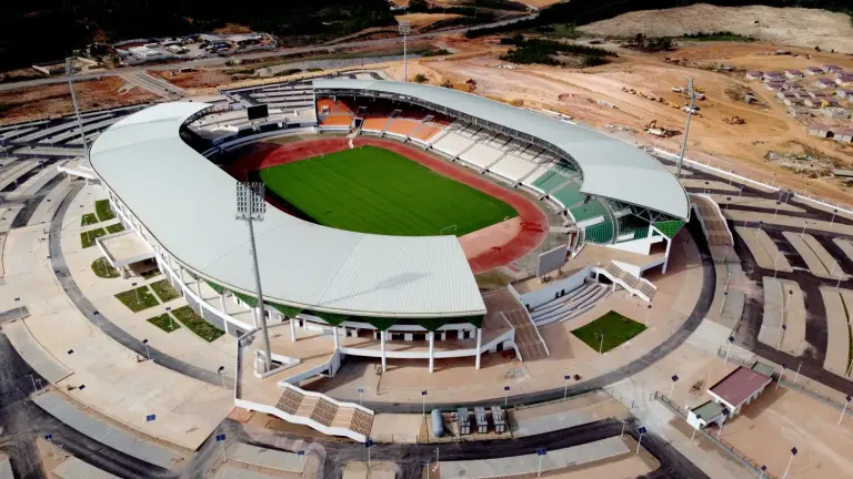 Vue aérienne du stade Laurent-Pokou à San-Pédro
