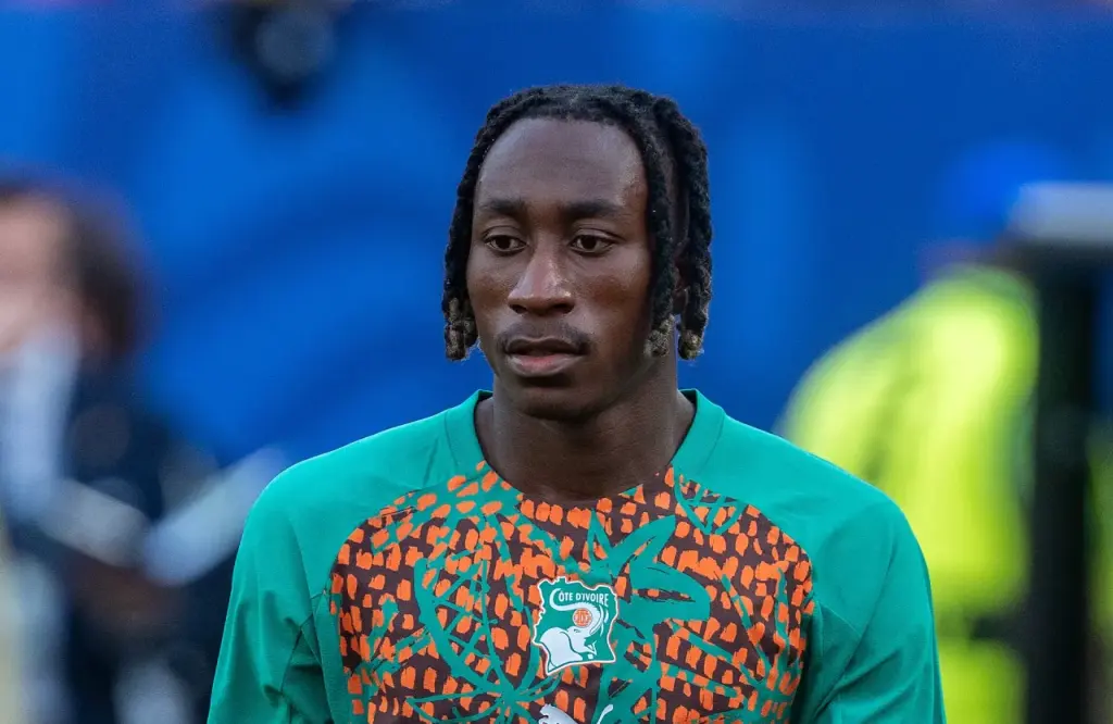 Yan Diomandé en tenue verte et orange de la sélection ivoirienne, photo d’archive de juin 2026